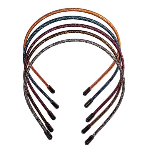 Minihope Skinny Multicolor Headbands - 6 Pack Durable & Adjustable - Instant Style