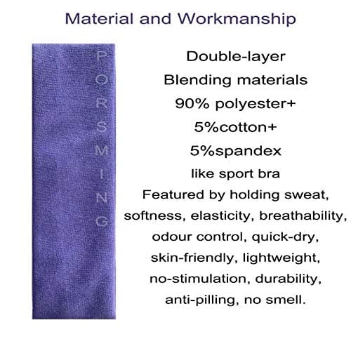 Non-Slip Yoga Workout Headbands for Women Men Girls Sweat Bands Fitness Colors