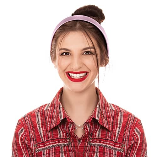 Satin Headbands Set, 12 Pieces, 1 Inch Wide, Colorful, Non-slip for Women and Girls