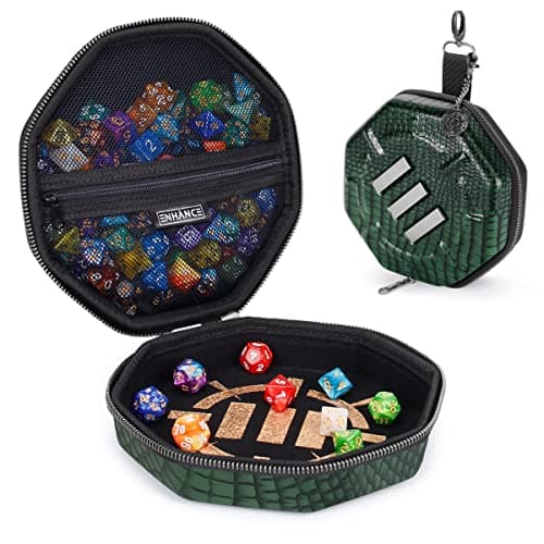 Rugged Black DND Dice Tray & Case for 150 D&D Shakers - Perfect for Game Night