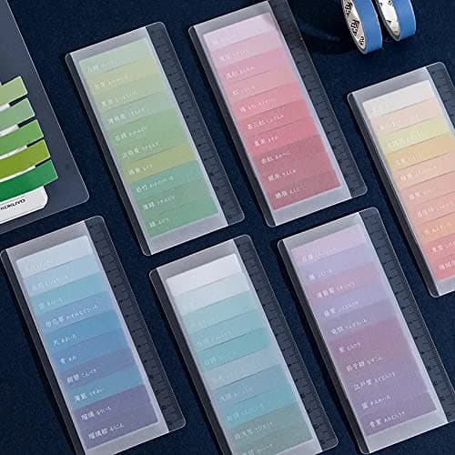 Tvoip Neon Sticky Notes Flags 900 Pieces, Waterproof Writable Page Markers