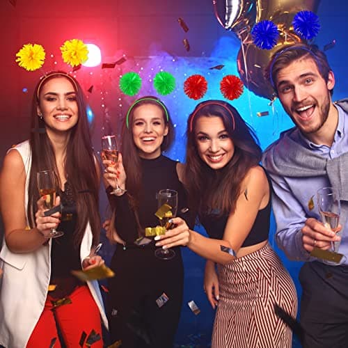 WILLBOND 5-Piece Pom Headband for Women & Adults Party Accessory