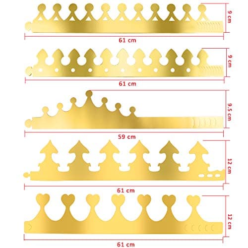 Golden Party Crown Hats for Celebrations
