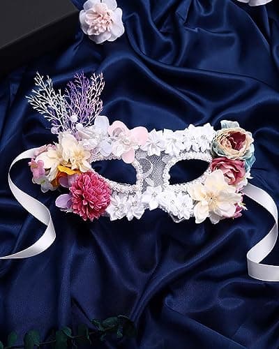 Campsis Masquerade Mask for Mardi Gras, Masquerade Ball, Prom, Cosplay