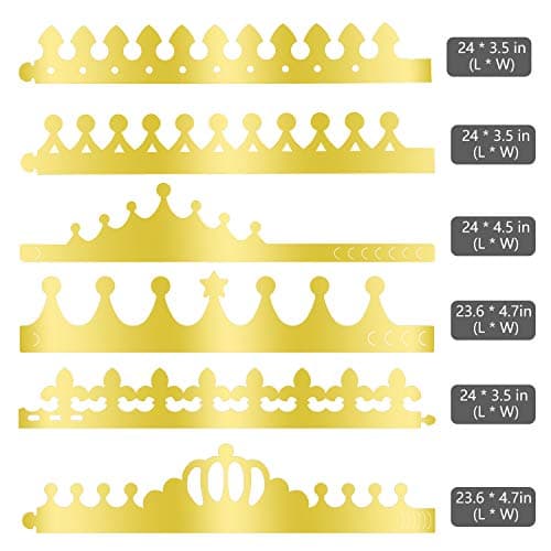 TUPARKA Golden King Crowns for Birthday Celebration, Baby Shower Photo Props