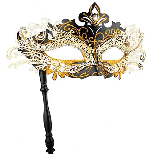 Hoshin Masquerade Mask with Stick for Women