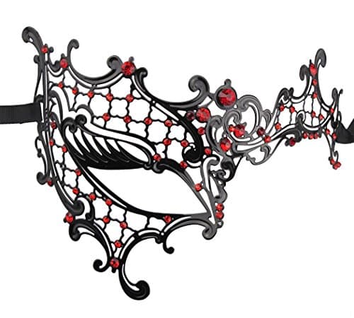 Coddsmz Laser Cut Metal Masquerade Mask for Venetian Parties