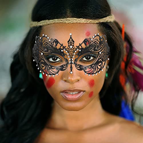 ZbFwmx Couple Masquerade Mask Set Black Costume Mask Cosplay Party Ball