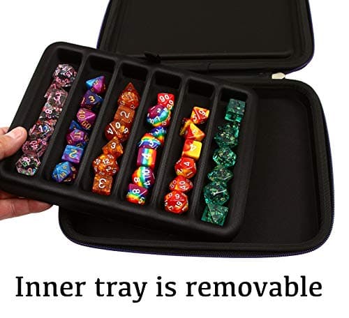 Forged Dice Co. Dice Storage Case with Removable Tray - Holds 42 Metal or Plastic Dice - Works with DnD and Dungeons & Dragons