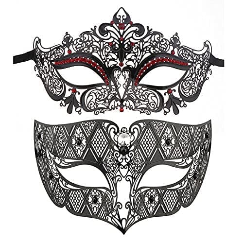Couples Venetian Masquerade Mask Set for Women and Men