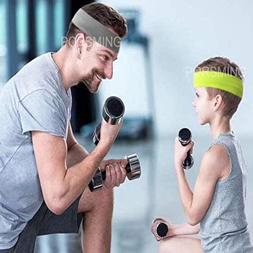 Non-Slip Yoga Workout Headbands for Women Men Girls Sweat Bands Fitness Colors