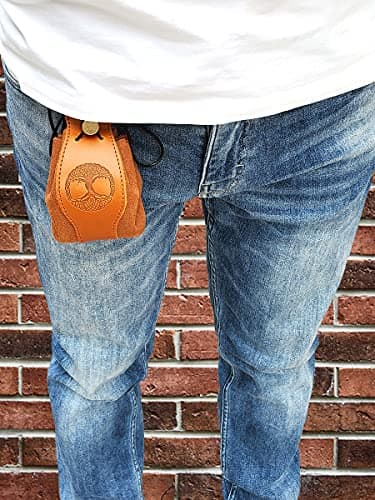Celtic Tree DND Gifts Dice Bag - Genuine Leather Storage with Tray