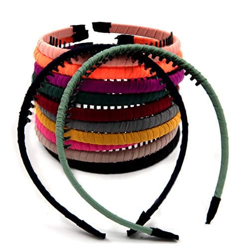 Duufin Teeth Comb Headbands for Girls and Women, 12 Colors