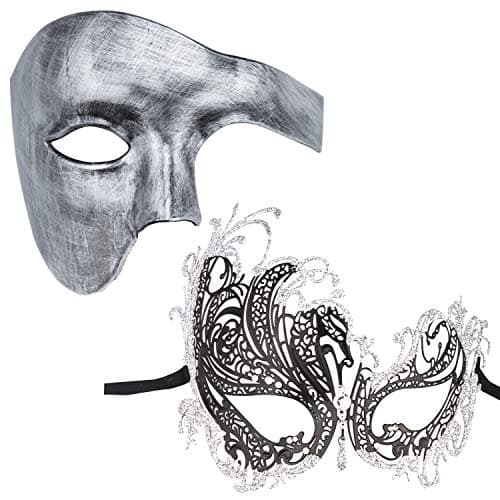 Couples Masquerade Mask Set for Holidays & Parties
