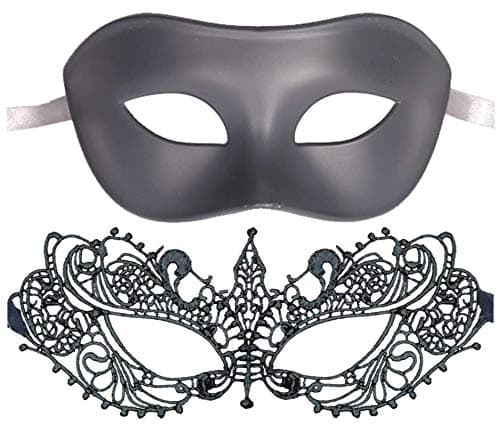 Matching Luxury Mask Set - Men & Women's Sexy Masquerade Mask for Parties