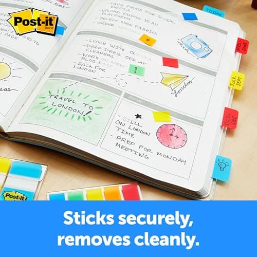 Post-it Tabs, 6/Color Dispenser (Aqua, Yellow, Pink, Red, Green, Orange)
