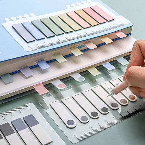 1200 Pcs Morandi Colored Book Tabs, Writable Index Flags for Notebooks