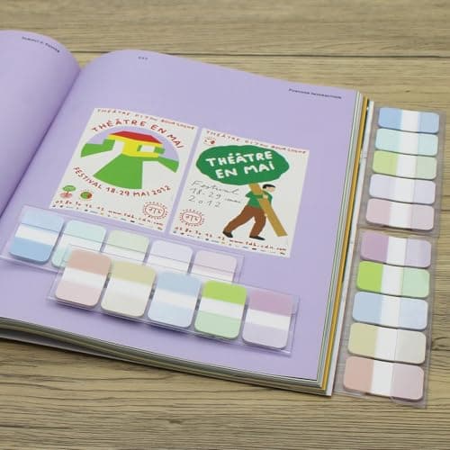 Assorted Colors 0.98x1.71 Inch Sticky Tabs, 4 Dispensers/Pack, 400 Pages Total
