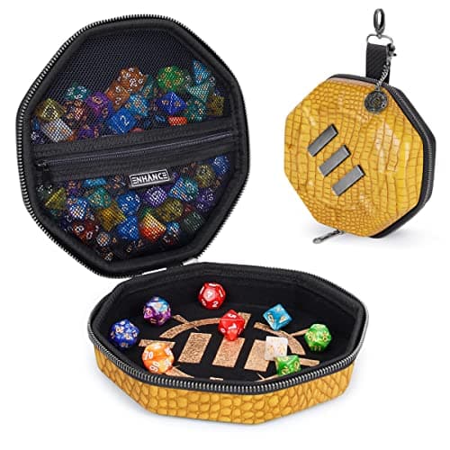 Rugged Black DND Dice Tray & Case for 150 D&D Shakers - Perfect for Game Night
