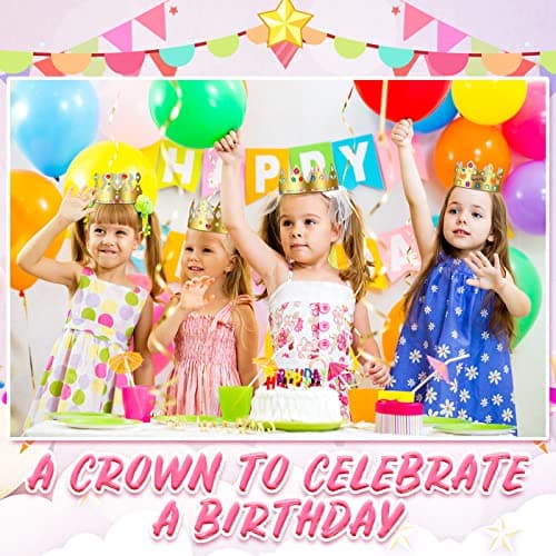 Crown Party Supplies for Kids, Girls, Boys, and Adults