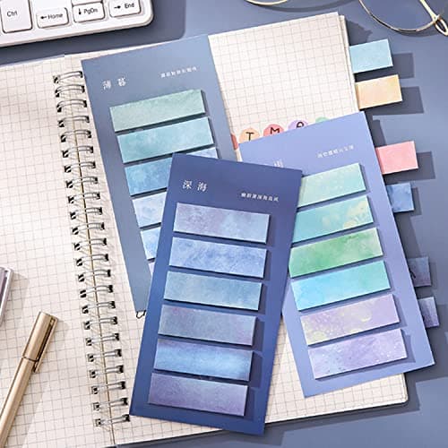 Pastel Multicolor 960 Sheets Landscape Sticky Tabs for Book Organization