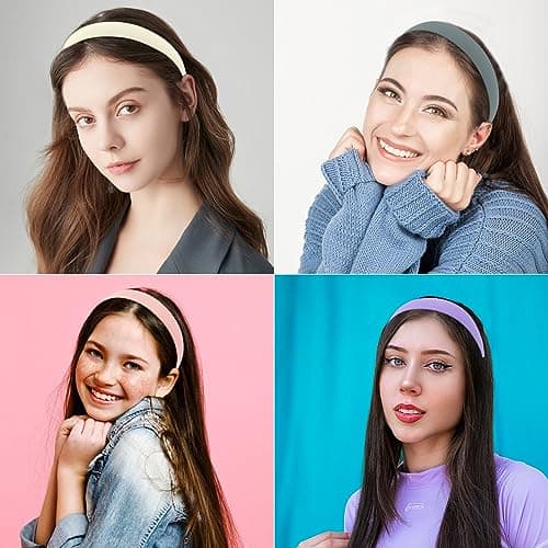 Wecoe 10pcs Colorful Teeth Headbands for Women and Girls