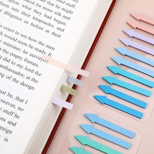 1200Pcs Arrow Colored Sticky Tabs for Office, School, and Annotating Books