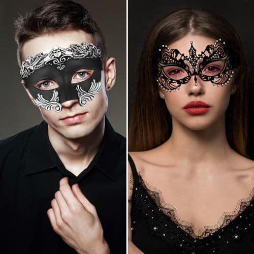 OIDEA Roman Greek Venetian Mask for Couple Halloween Party Costume Ball