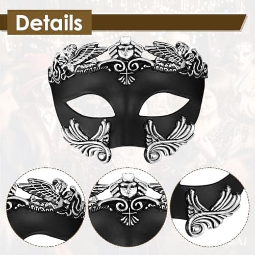 OIDEA Roman Greek Venetian Mask for Couple Halloween Party Costume Ball