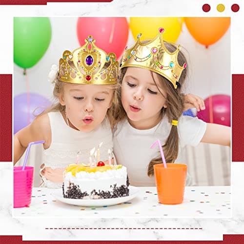 Yaomiao 44 Pc Foam Crowns for Kids Princess Tiaras Bulk Diamond Stickers Party Supplies