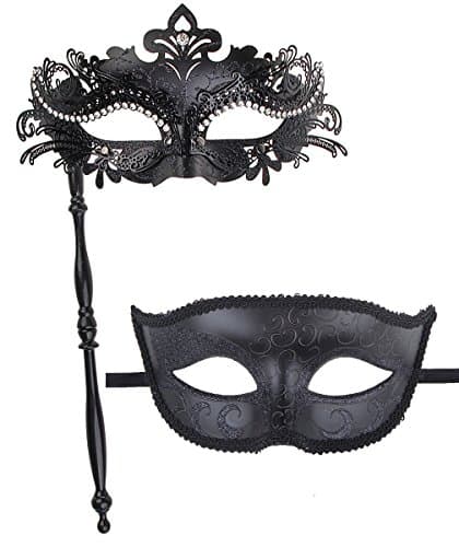Couple's Venetian Masquerade Masks Accessory