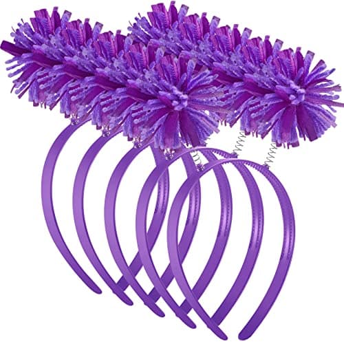 WILLBOND 5-Piece Pom Headband for Women & Adults Party Accessory