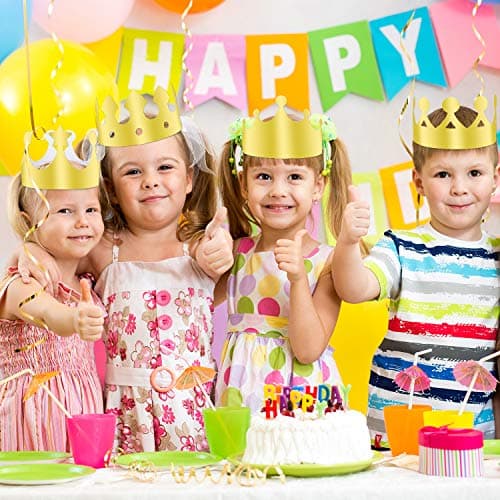 TUPARKA Golden King Crowns for Birthday Celebration, Baby Shower Photo Props