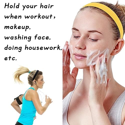 Wecoe 10pcs Colorful Teeth Headbands for Women and Girls