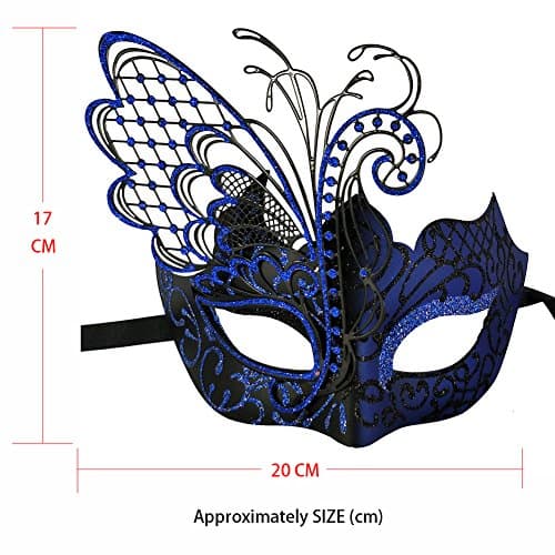 XVEVINA Couples Mardi Gras Venetian Masquerade Mask Set Party Costume Accessory