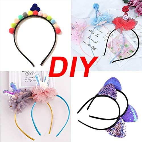 Duufin 40 Pieces Colorful Satin Headbands for Girls