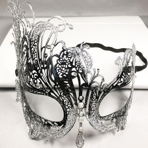 Yimianshou Masquerade Mask Set for Couples Mardi Gras & Venetian Party Halloween Costume Accessory