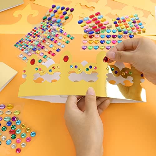 Fowecelt 34 Piece Paper Crown Set for Kids' Birthday Party