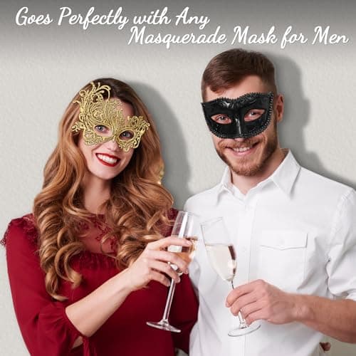 Kooirsp Soft Lace Women's Masquerade Mask for Mardi Gras & Halloween