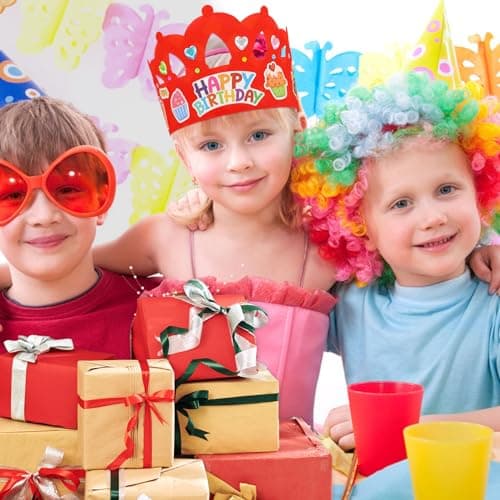 27 Pack Kids' DIY Paper Birthday Crowns for Classroom VBS