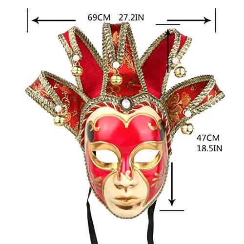 YU FENG Venetian Comedy Mask for Party and Halloween