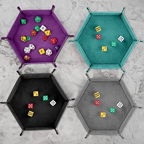 SIQUK Hexagon Dice Tray for RPG, DND and Board Games