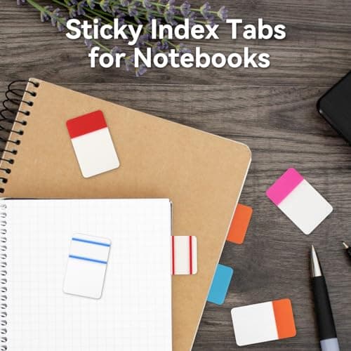 Sticky Note Tabs 480 Pieces, 1 Inch, 24 Sets 12 Colors for Books, Binders, Documents