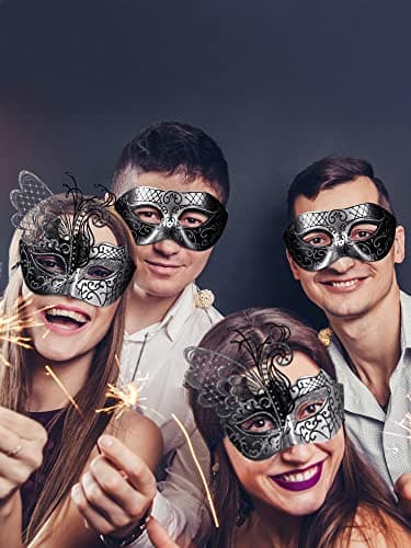 Couples Masquerade Masks Venetian Face Cover for Costume