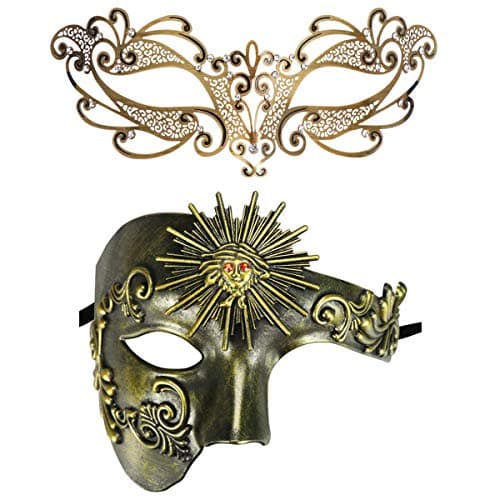Couples Masquerade Mask Set for Holidays & Parties