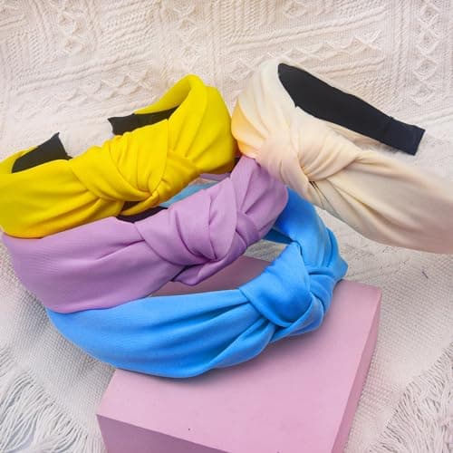 SIQUK Colorful 12 Pieces Knotted Hair Turband for Women - Versatile Fabric Headbands