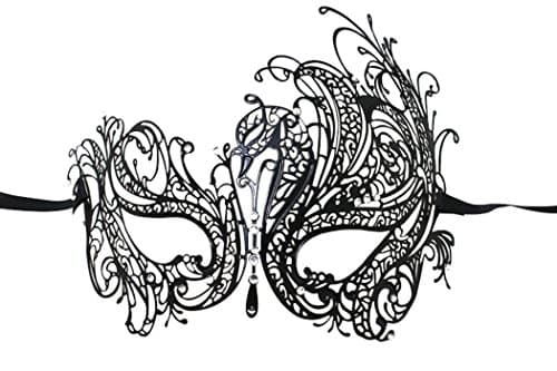 Coddsmz Laser Cut Metal Masquerade Mask for Venetian Parties