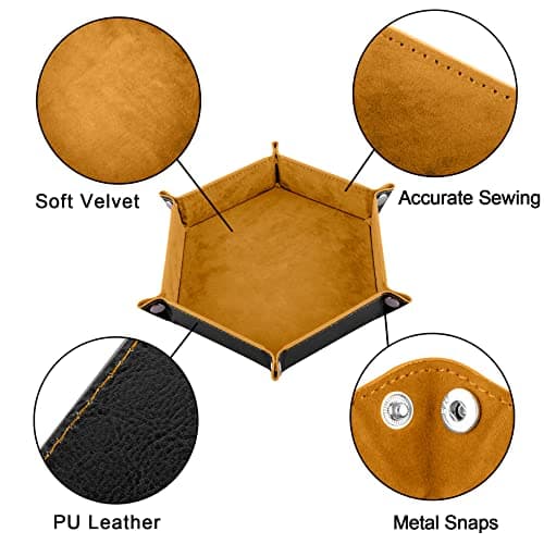 SIQUK Hexagon Dice Trays for Tabletop Games(4 Colors)