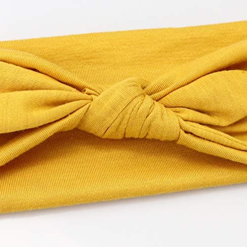 DRESHOW 4 Pack Bow Knotted Headbands for Women Running Sport Elastic Hair Wrap