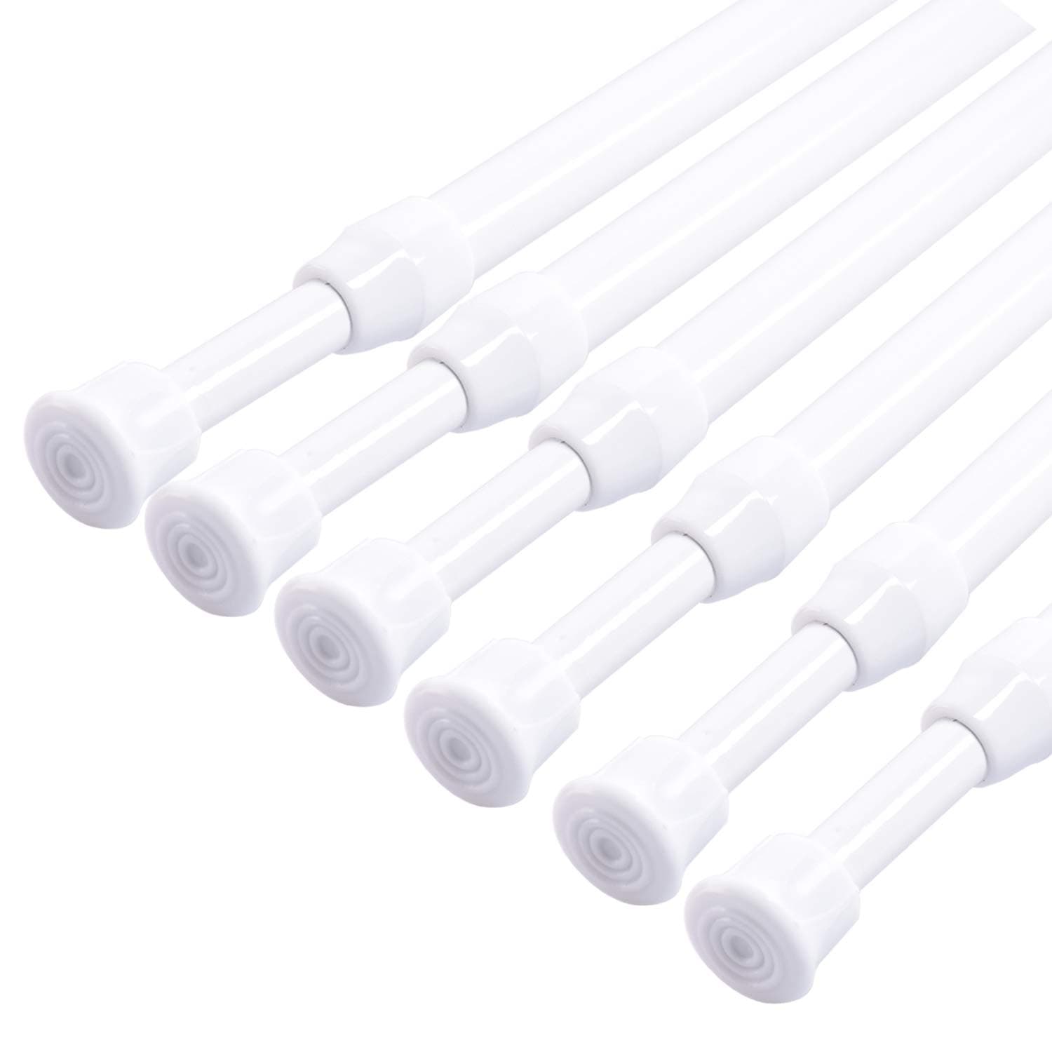 Adjustable Tension Curtain Rod for Windows, Cabinets, Blinds, Closets, Bedrooms, Kitchens, and Bathrooms